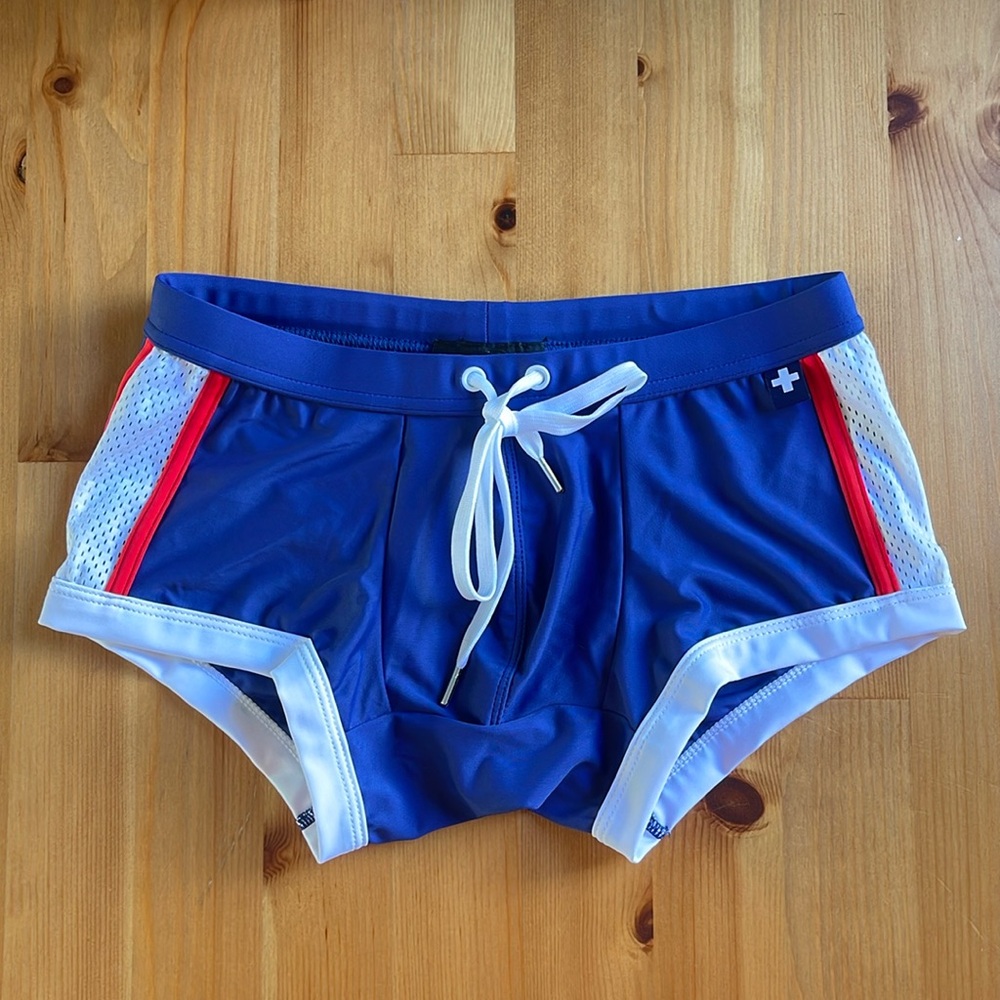NEW Andrew Christian swim trunks